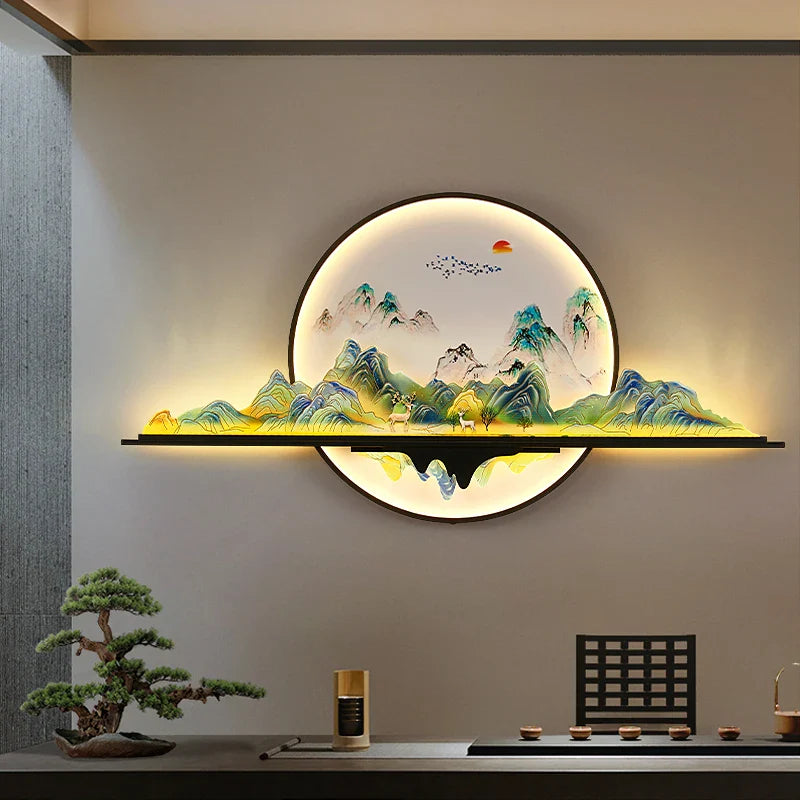 Dlight Decor Artistic Landscape Wall Glow Lamp Wall Art