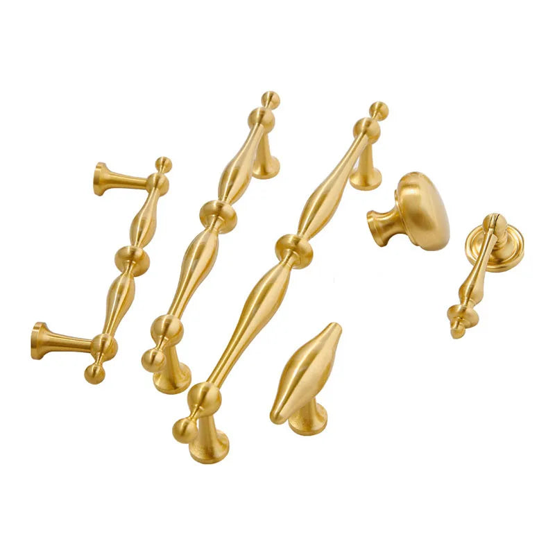 New Brass Cabinet Handles – Modern T-Bar Pulls and Drawer Knobs for Kitchen and Wardrobe Handles