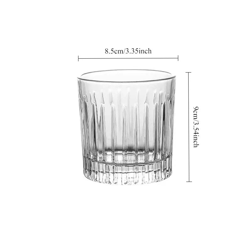 Dlight Decor Striped Whisky Glass 290ml or 335ml 335ml / 1pcs Cocktail Glasses