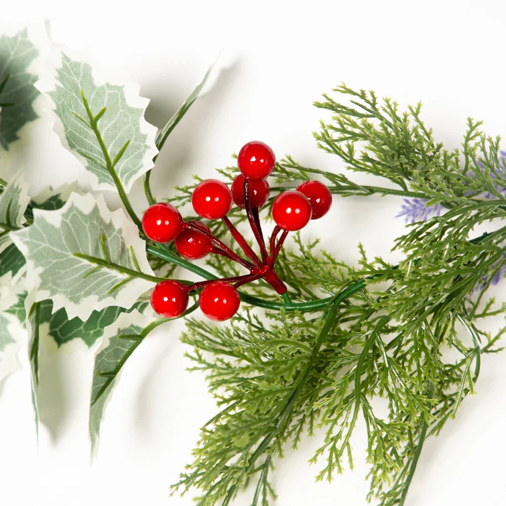 Dlight Decor 180cm Christmas Vine with Pine Leaves and Red Berries