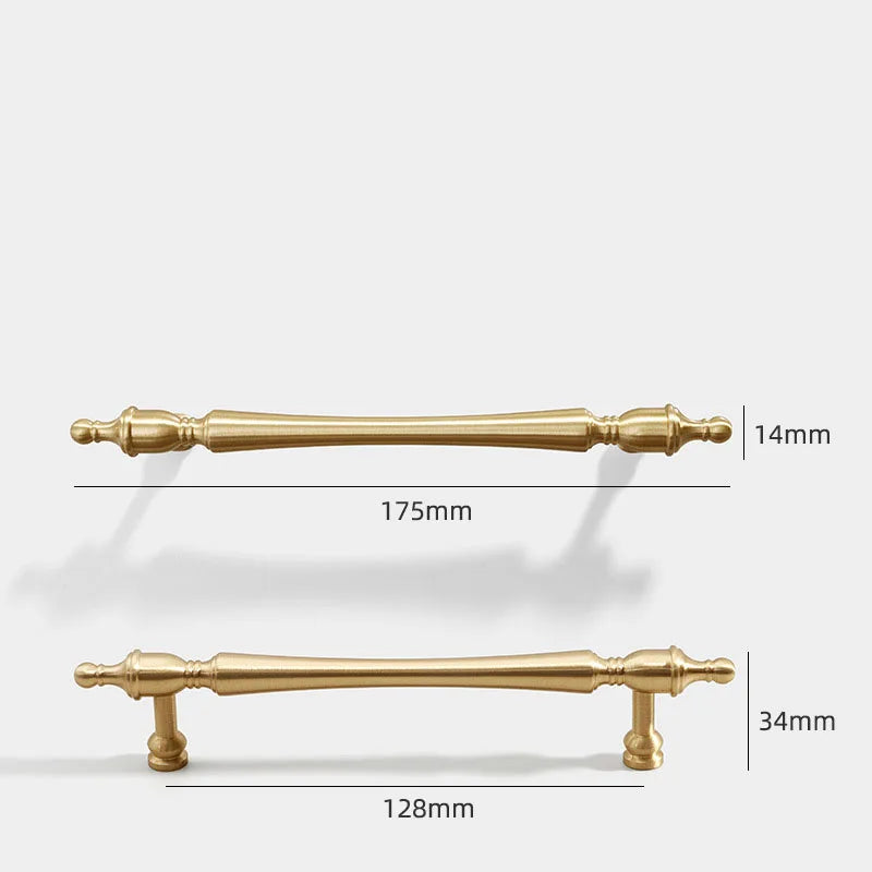 Brass Furniture Handles – French Wardrobe Cabinet and Drawer Knobs in Gold 175x128mm Handles
