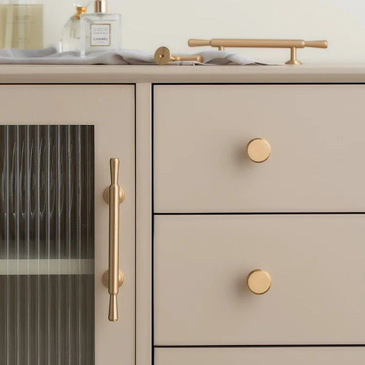 Brushed Gold Brass Cabinet Handles – Modern Knobs and Bar Pulls (50mm-280mm) Handles