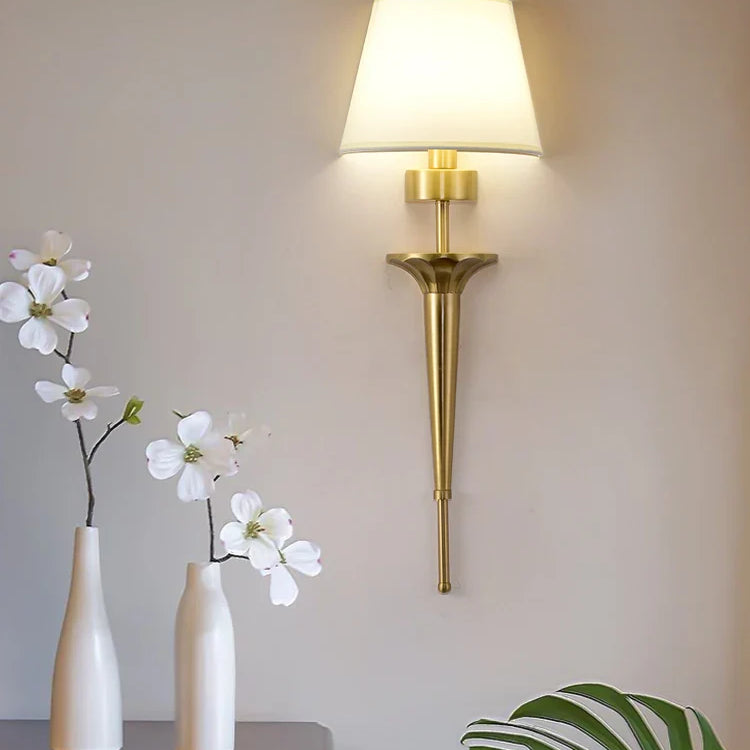 Copper Lamp - American Wall For Bedroom Simple Lamps With Classical Design Living Room Decor Led