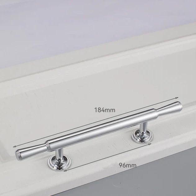 Chrome and Polished Gold Brass Furniture Handles – Modern Cabinet Drawer and Wardrobe Knobs 2030-BC 184mm Handles