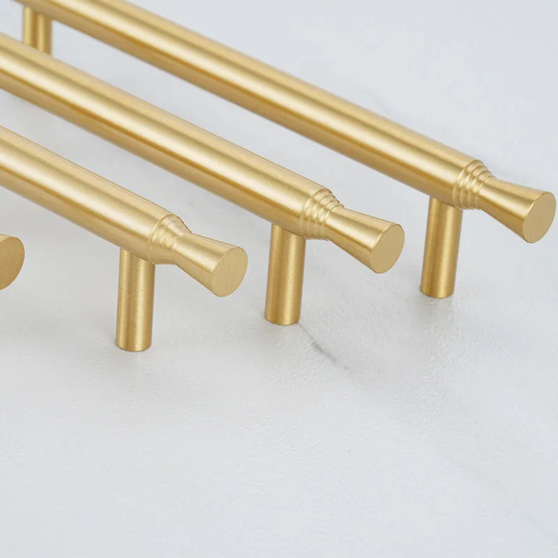 Solid Brass Kitchen Cabinet Handles – Modern Bar Pulls for Drawers and Wardrobes Handles