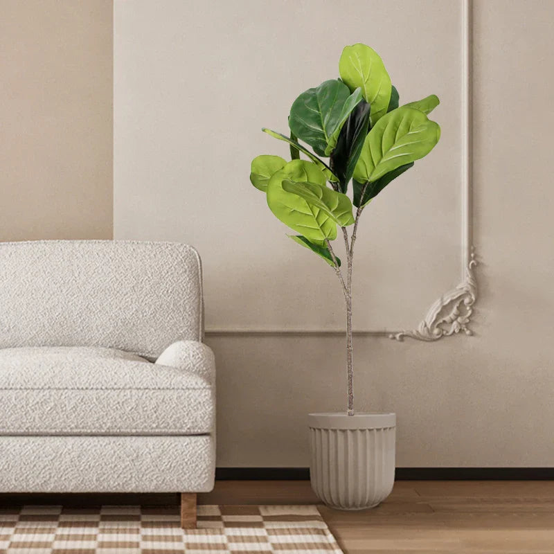 Dlight Decor 113cm Tropical Ficus Tree with Rubber Style Leaves