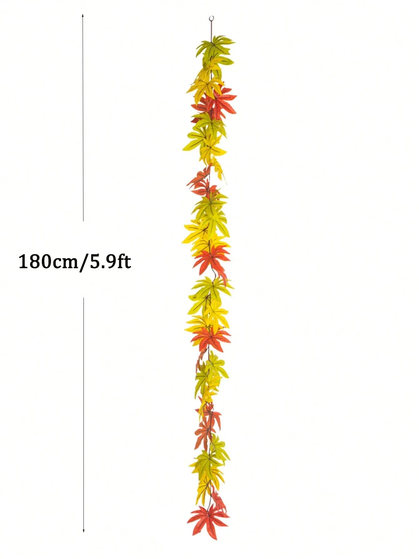 Dlight Decor 200cm Fall Maple Leaf Garland for Autumn and Halloween Decor 180cm Multicolor