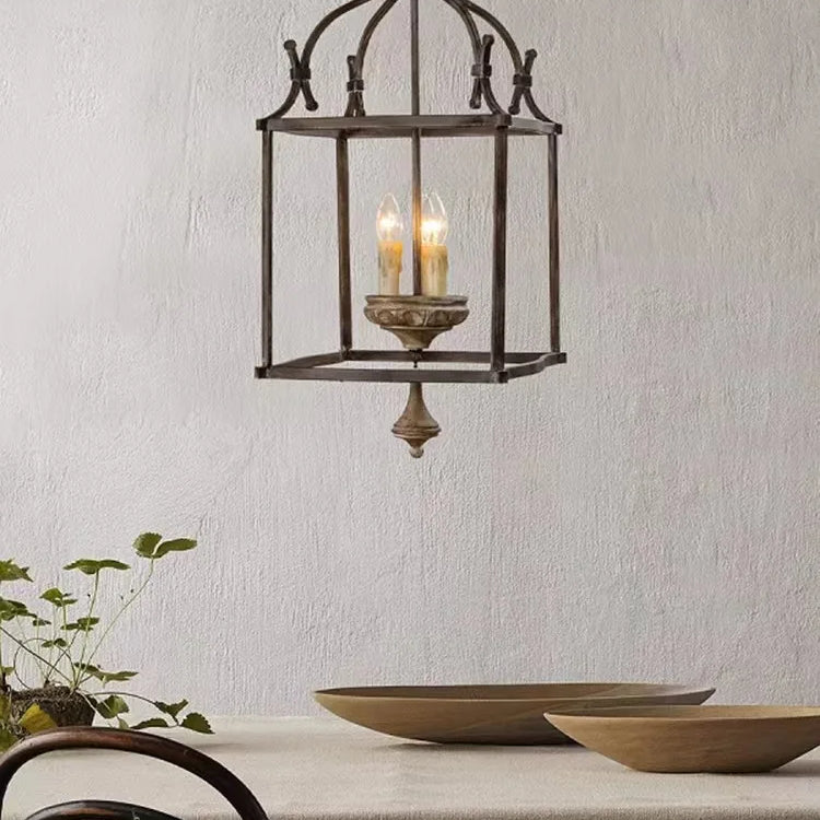 Creative American Iron E14 Chandelier Light Porch Restaurant Kitchen Coffee Shop Bedroom