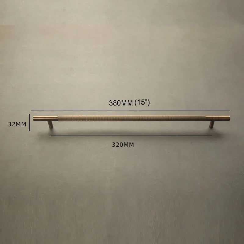 Solid Bronze Cabinet Handles – Antique Brass Wardrobe Bars and Drawer Pulls (20mm-500mm) 380mm Handles