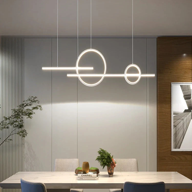 Contemporary Led Restaurant Chandelier - Minimalist Elegance For Living And Dining Spaces With