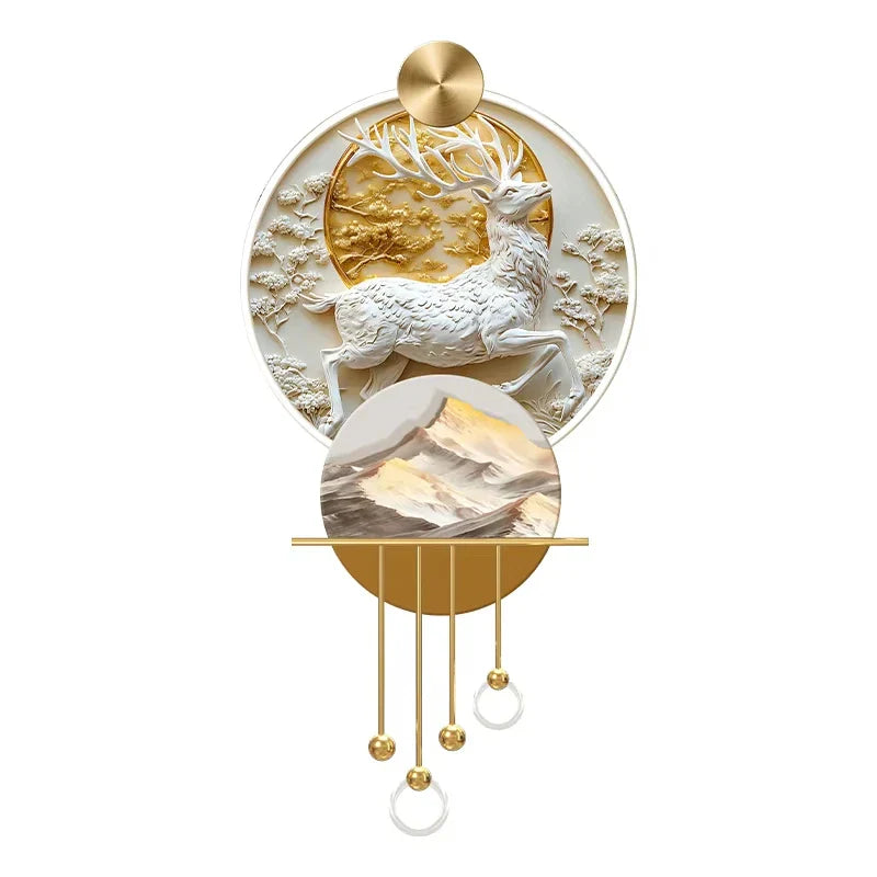 Dlight Decor Elk Mural LED Wall Light Pendant Wall Art