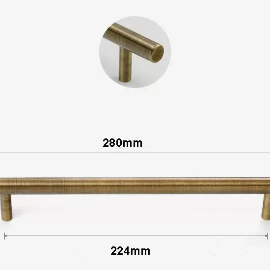Antique Brass Handles – Old-Copper Wardrobe Knobs and Bronze Cabinet Pulls for Furniture 280mm Handles