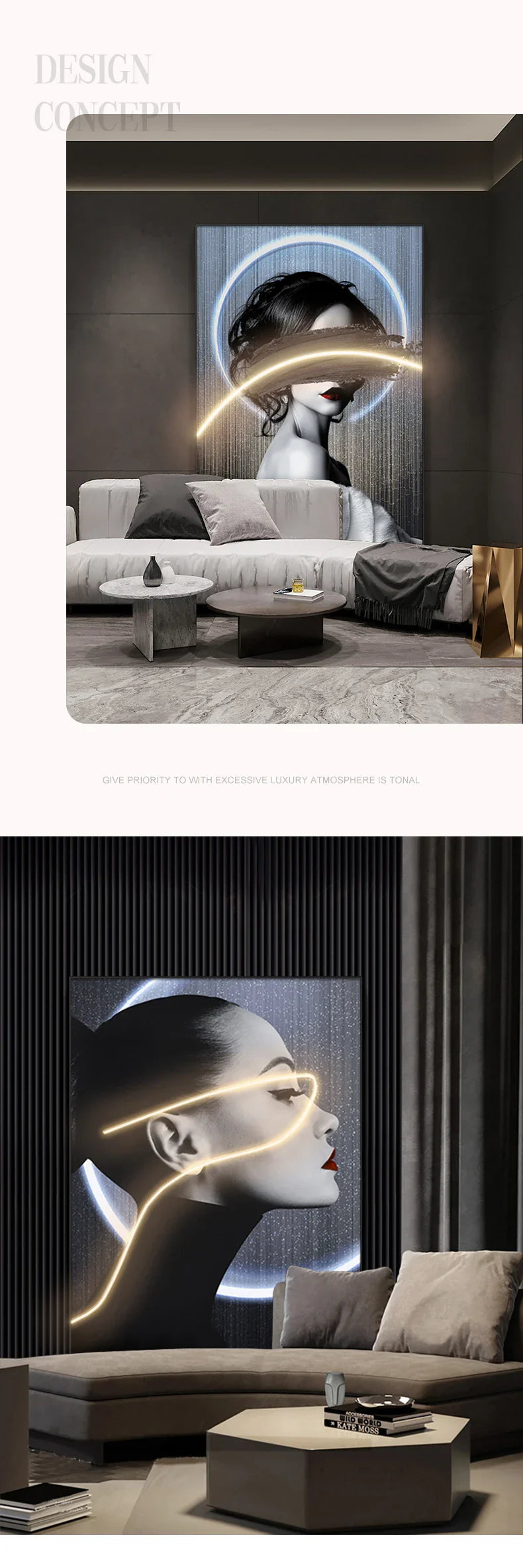 Dlight Decor Ceramic Art Wall Lamp for Interiors Wall Art