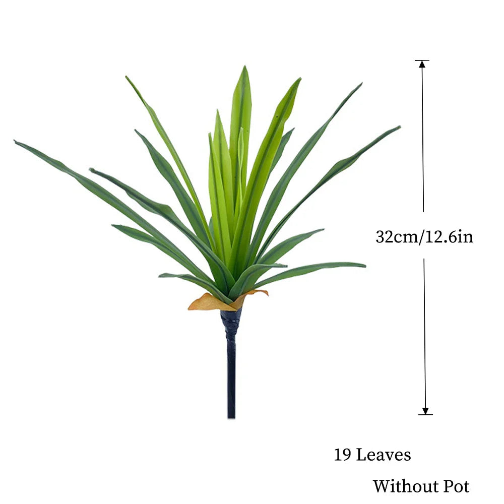 Dlight Decor Chlorophytum Grass Plant for Desktop and Indoor Styling 19Leaves-Green