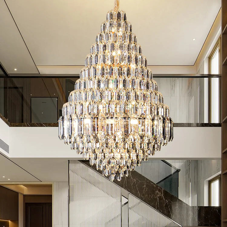 Golden Amber Grand Crystal Chandelier – product view 1