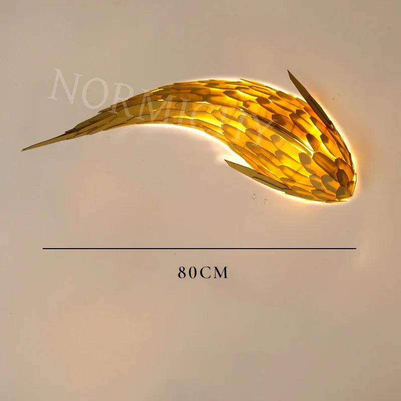 Dlight Decor Japanese Fish Wall Lamp Sculpture 80CM Wall Art