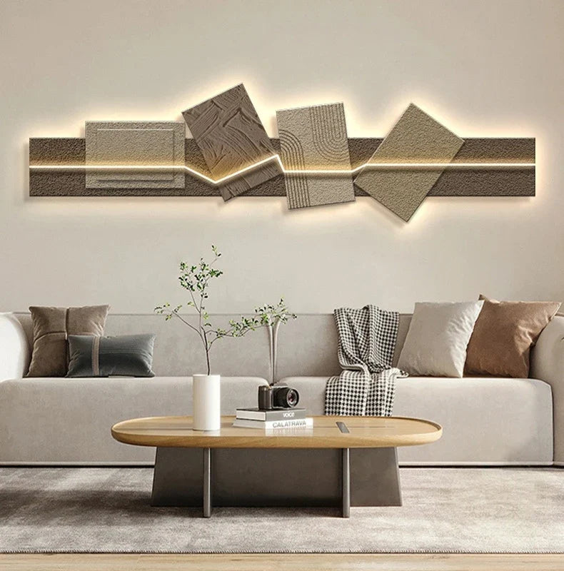 Dlight Decor Artistic Wood Crystal Wall Glow Light Wall Art