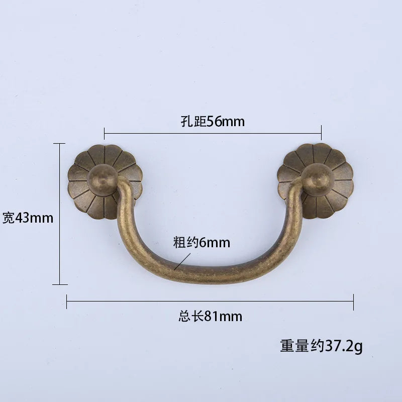 Antique Brass Arch Cabinet Pulls – Vintage Drawer Handles for Home Improvement T Bronzer 56mm Pulls