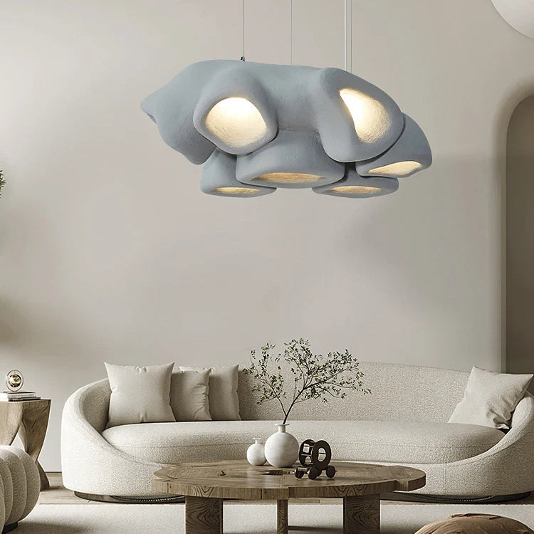 Nordic Living Room Wabi Sabi Chandelier - Minimalist Led Pendant Lighting For Dining Rooms Bars And