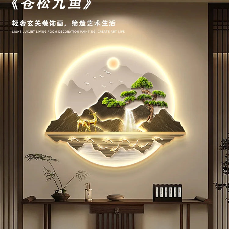 Dlight Decor Wealth Landscape Wall Lamp Mural Wall Art
