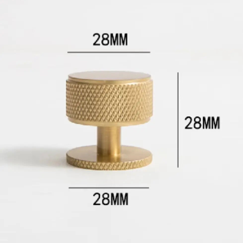 Knurled Brass Handles – Modern Kitchen Cabinet Pulls and Wardrobe Knobs (28mm-278mm) 9006-28 Handles