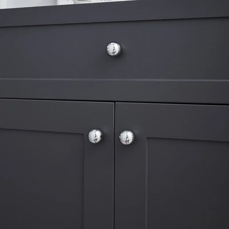 Chrome Brass Ball Knobs – Modern Silver Cabinet Pulls for Drawers and Furniture (20/25/30mm) knob