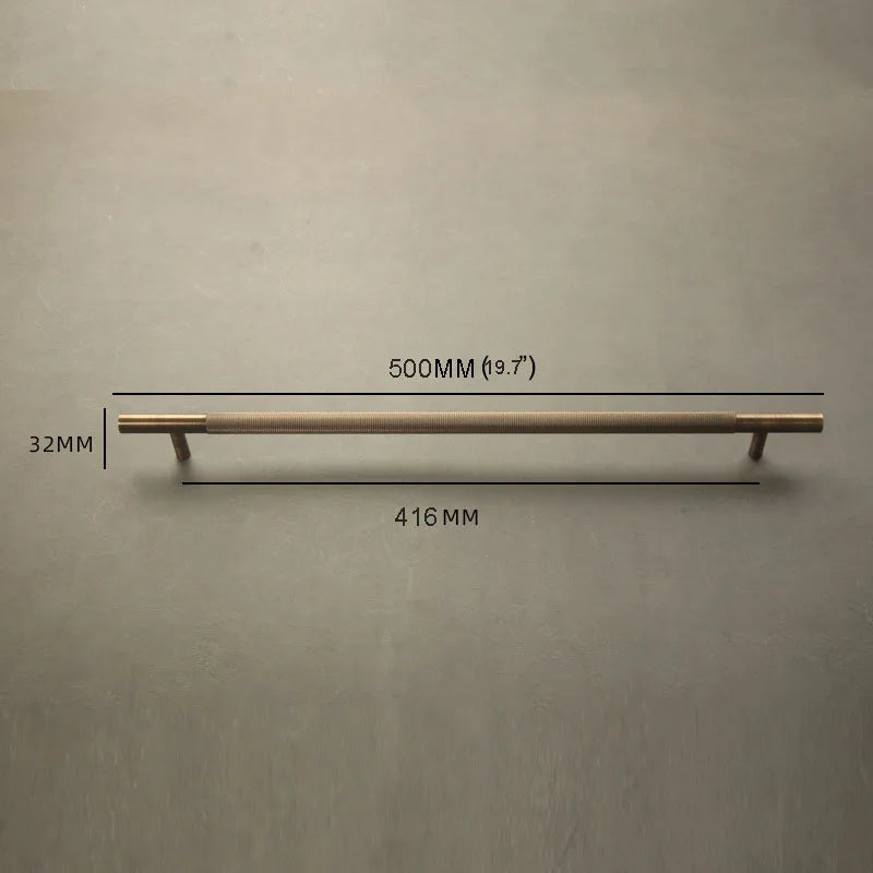 Solid Bronze Cabinet Handles – Antique Brass Wardrobe Bars and Drawer Pulls (20mm-500mm) 500mm Handles