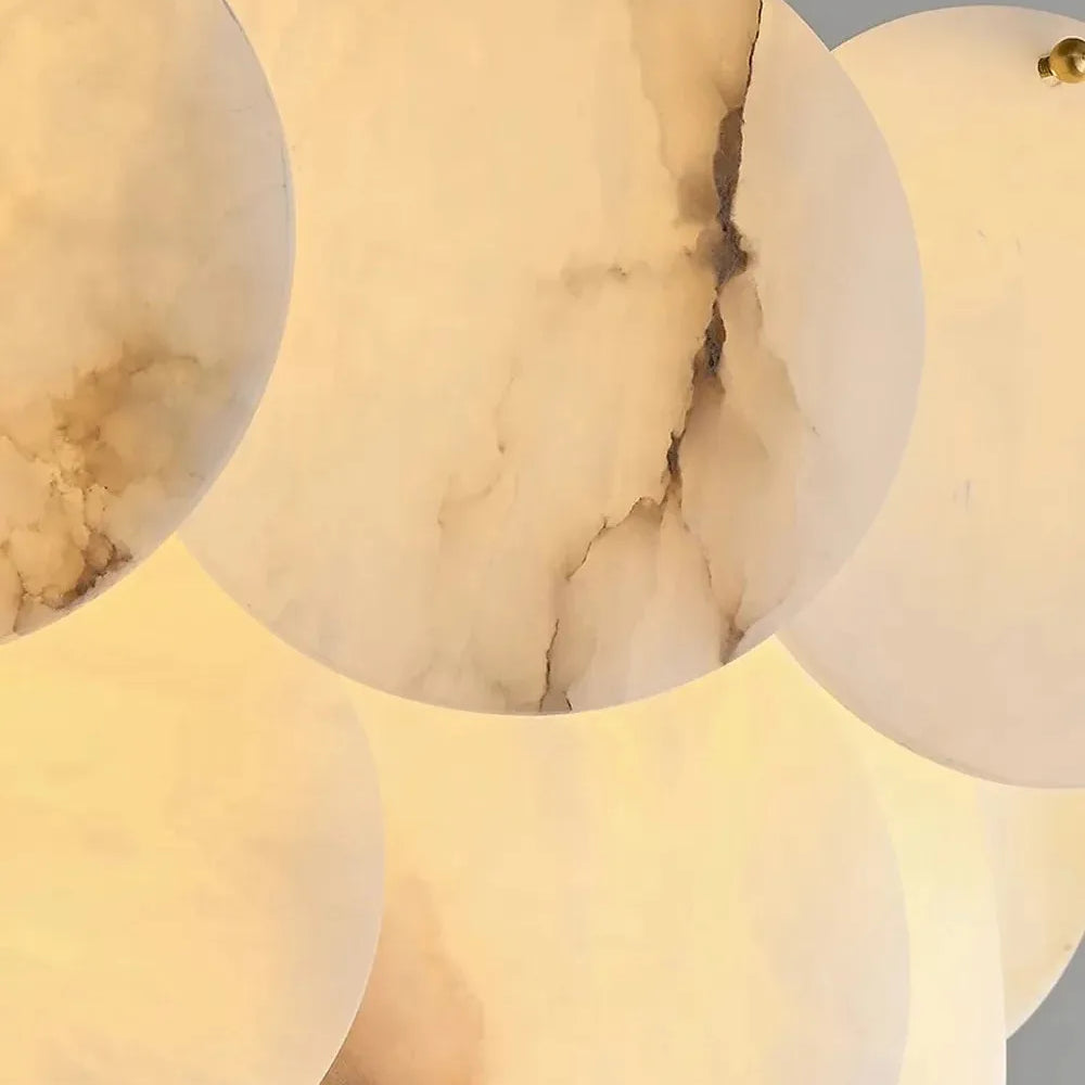 Modern Luxury Led Natural Marble Chandeliers - Illuminating Elegance For Living Dining And Kitchen