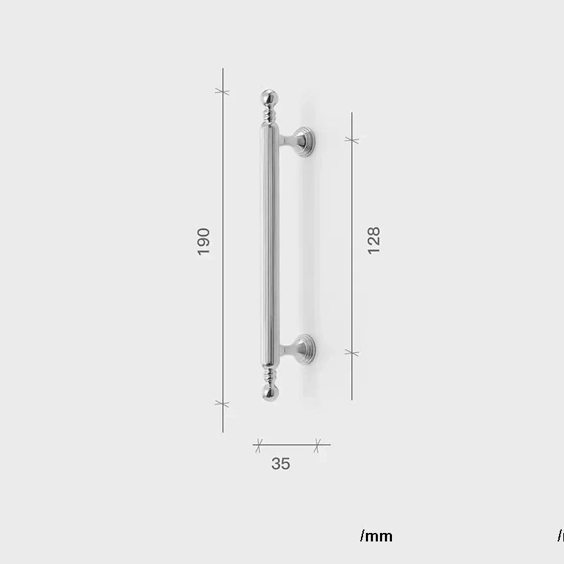 Polished Gold Brass Furniture Handles – Chrome Cabinet Pulls and French Wardrobe Drawer Knobs TB9021-PC190 Handles