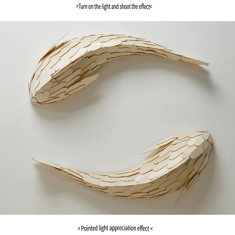 Dlight Decor Japanese Fish Wall Lamp Sculpture Wall Art