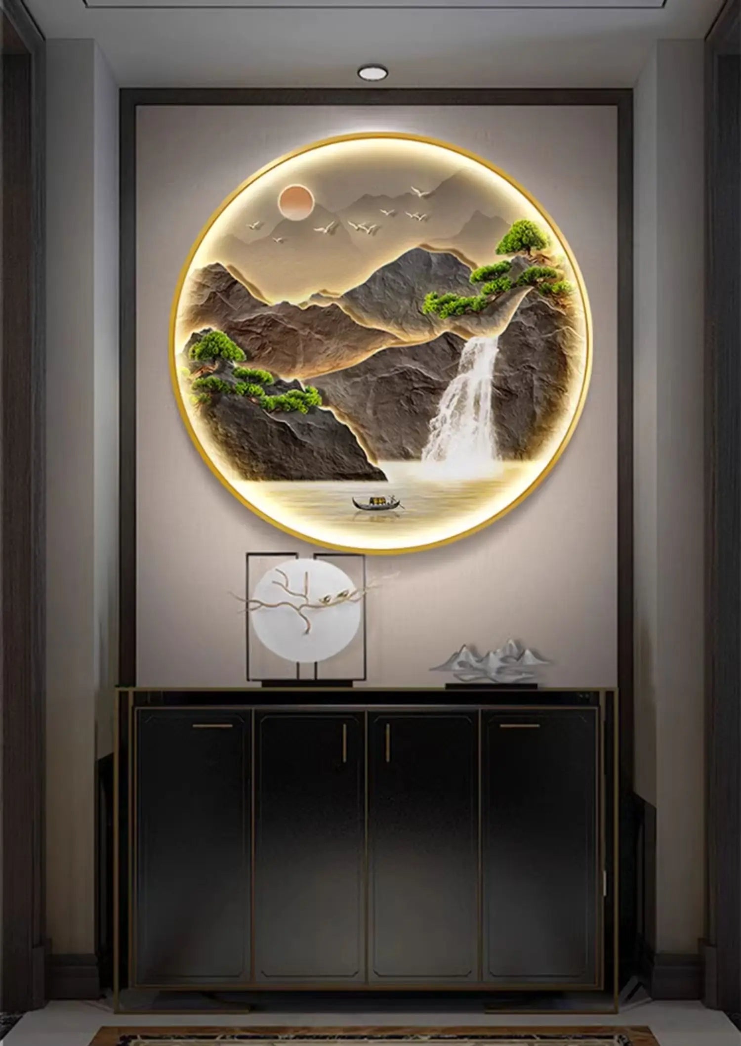 Dlight Decor Luxury Glow Round Wall Light for Interiors Wall Art