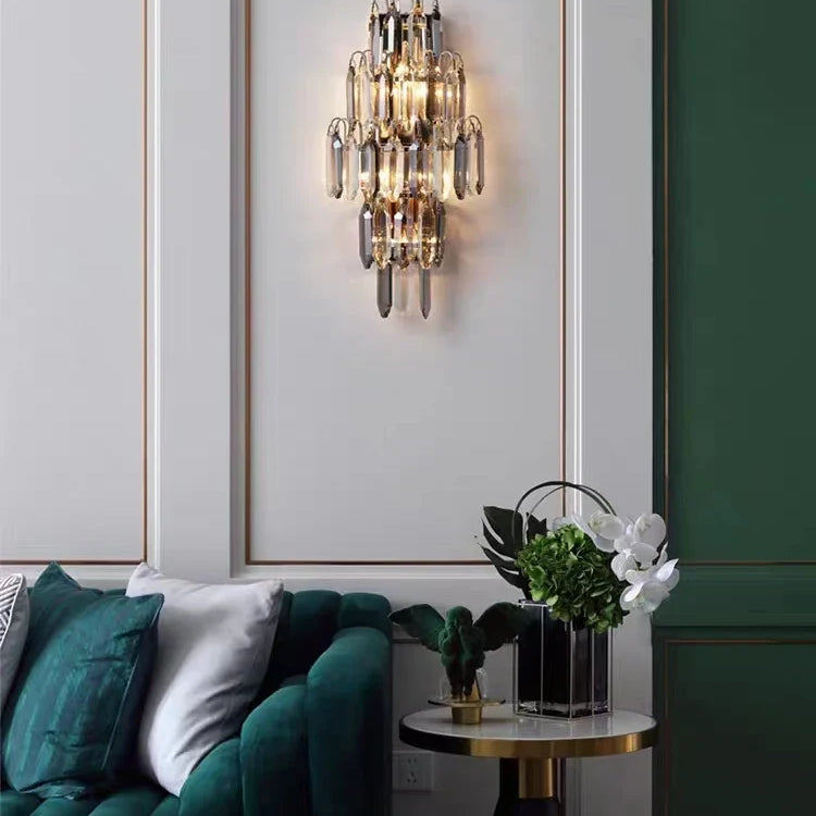 Golden Amber Grand Crystal Chandelier – configuration option 7