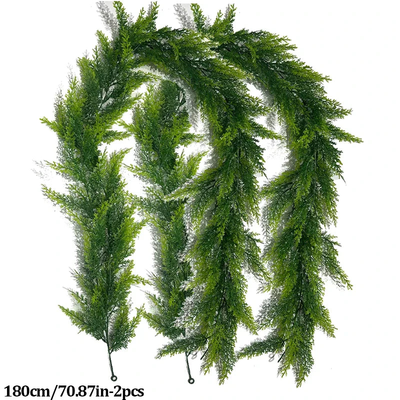 Dlight Decor Pine Hanging Vines for Christmas and Party Decor 180cm 2pcs