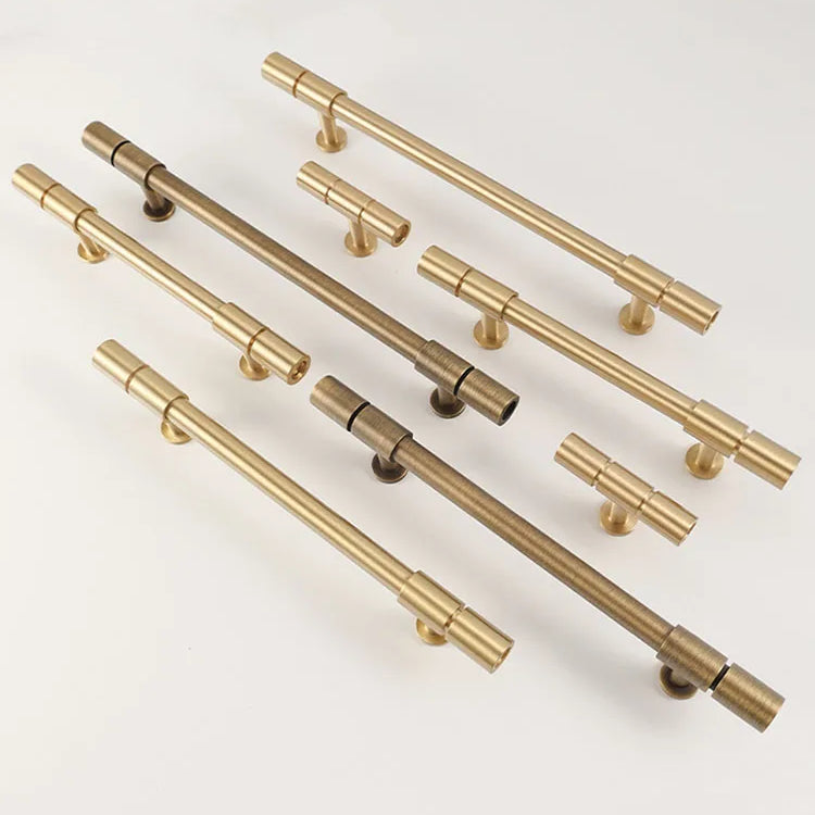 Gold and Bronze Brass Wardrobe Handles – Vintage Cabinet Drawer Pulls and Bar Handles Handles