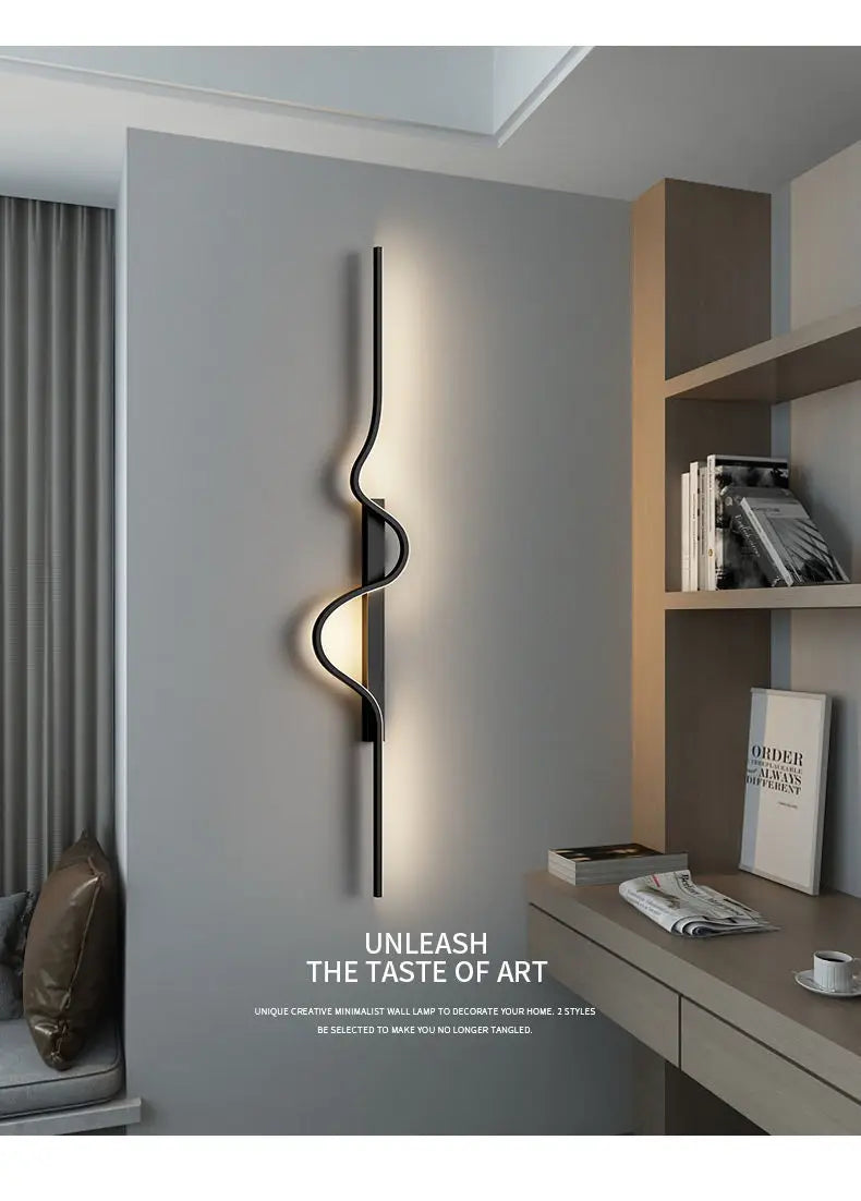 Dlight Decor Black Modern LED Wall Light Fixture