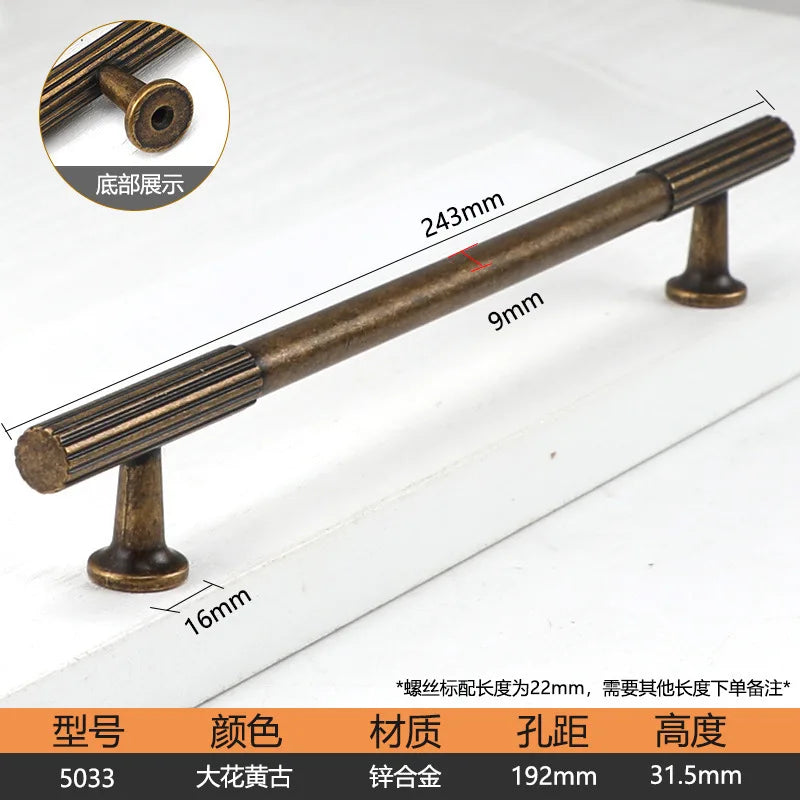 Antique Bronze Cupboard Door Handles – Retro Furniture Pulls 5033 192mm