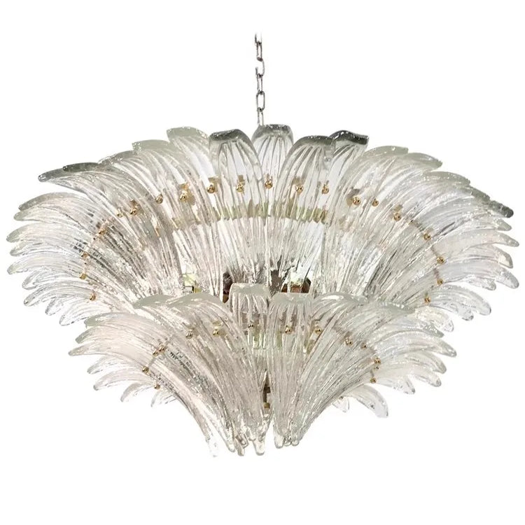 Odette French Vintage Murano Glass LED Chandelier for Living Room & Staircase