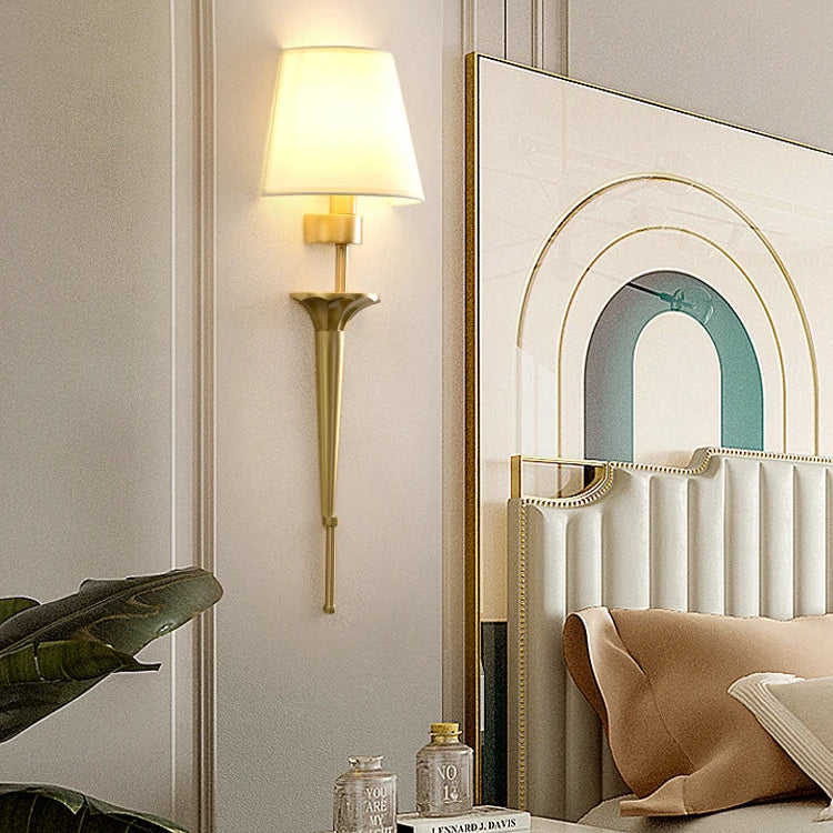 Copper Lamp - American Wall For Bedroom Simple Lamps With Classical Design Living Room Decor Led