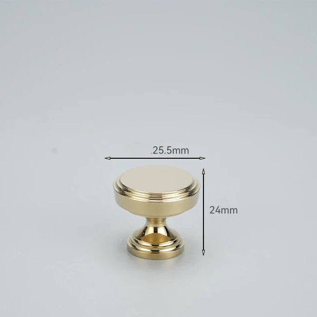 Chrome and Polished Gold Brass Furniture Handles – Modern Cabinet Drawer and Wardrobe Knobs PG 25mm Handles