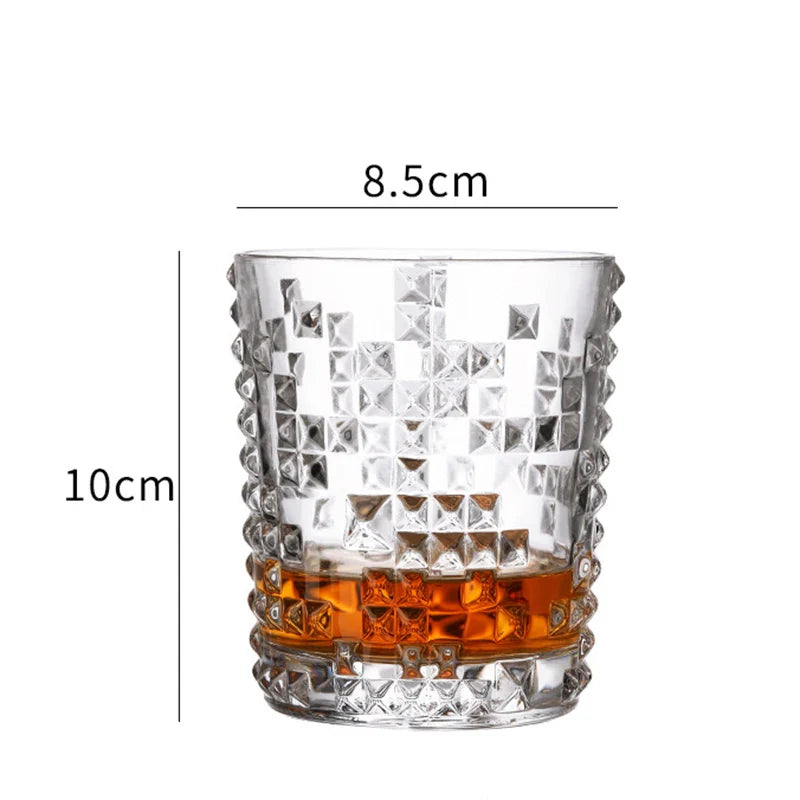 Dlight Decor Diamond Relief Glass Cup 315ml / 350ml 315ml / 1pcs