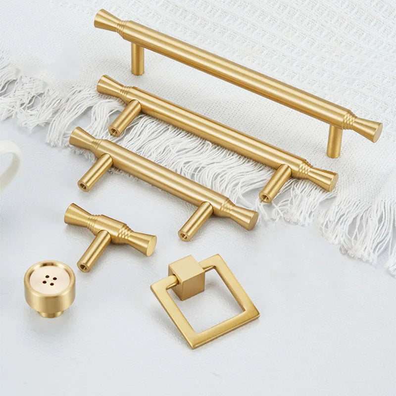 Solid Brass Kitchen Cabinet Handles – Modern Bar Pulls for Drawers and Wardrobes Handles