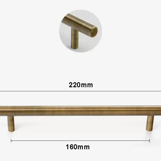 Antique Brass Handles – Old-Copper Wardrobe Knobs and Bronze Cabinet Pulls for Furniture 220mm Handles