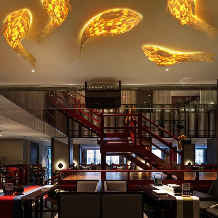 Dlight Decor Japanese Fish Wall Lamp Sculpture Wall Art