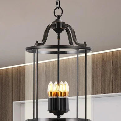 Black 30x53cm Vintage Copper Birdcage Chandelier variant