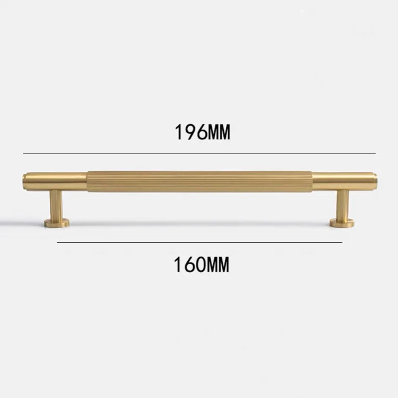 American Style Brass Cabinet Handles – Light Luxury Extended Wardrobe Door Pulls 9015-1-196 Handles