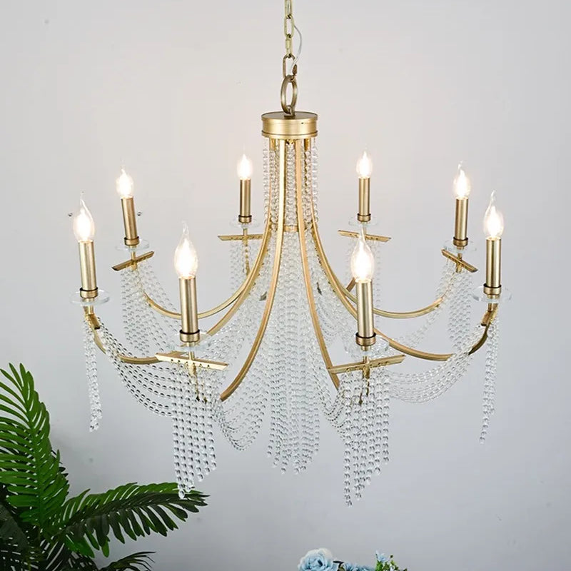 Candle Ceiling Chandeliers - Led Lustres For Classical Home Decoration Pendant Lighting In Living