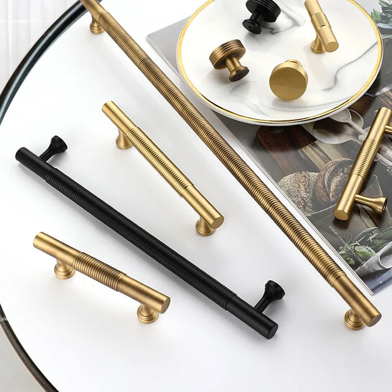 Brass Handles – Gold Black Antique Cabinet Bar Handles and Drawer Knobs for Furniture Handles