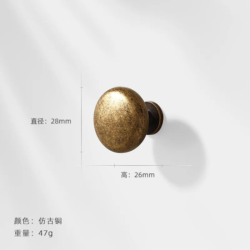 Antique Bronze Wardrobe Door Handles – Zinc Alloy Cabinet Pulls and Drawer Knobs 2703-Single hole Handles