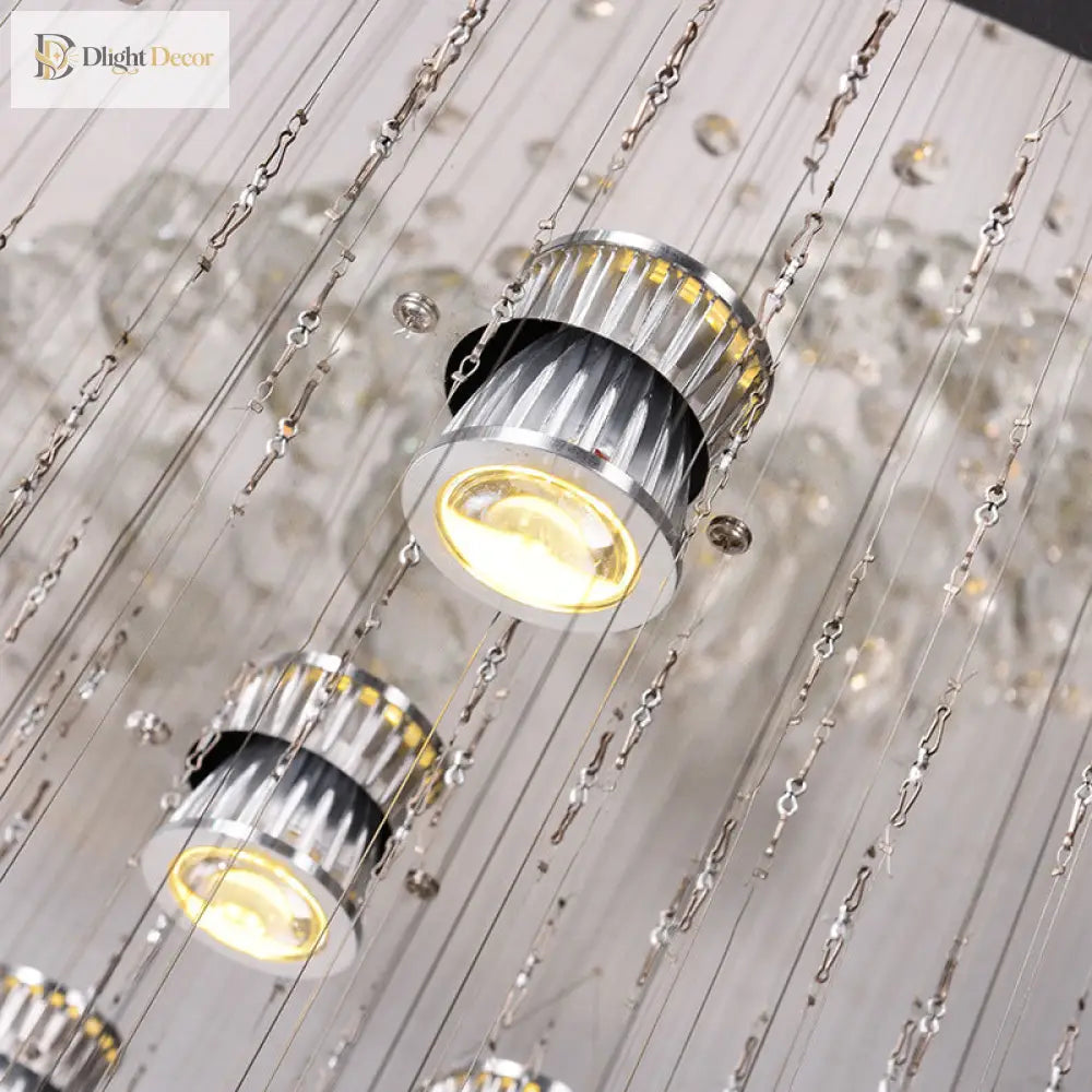 Adaline Elegance Meets Sparkling Light: Minimalist Crystal Flush Mount Ceiling Light