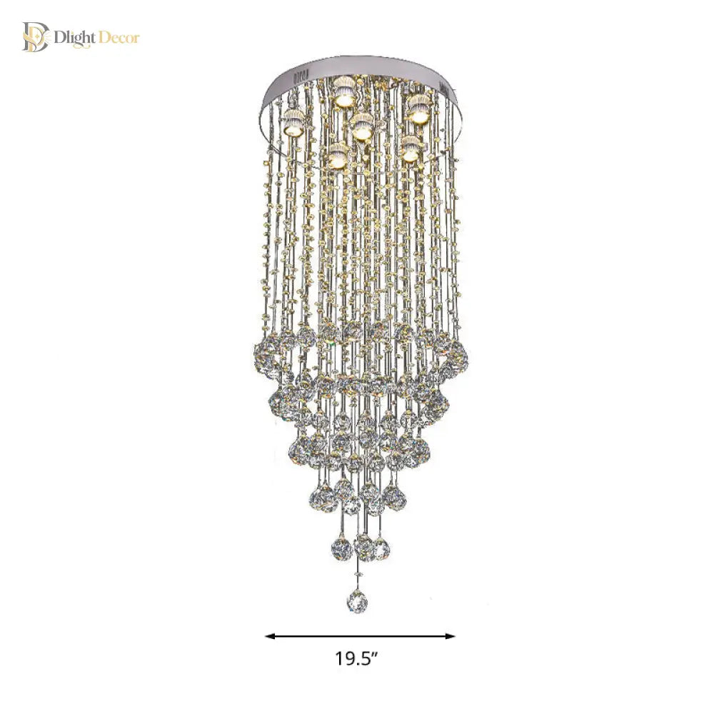 Adaline Elegance Meets Sparkling Light: Minimalist Crystal Flush Mount Ceiling Light